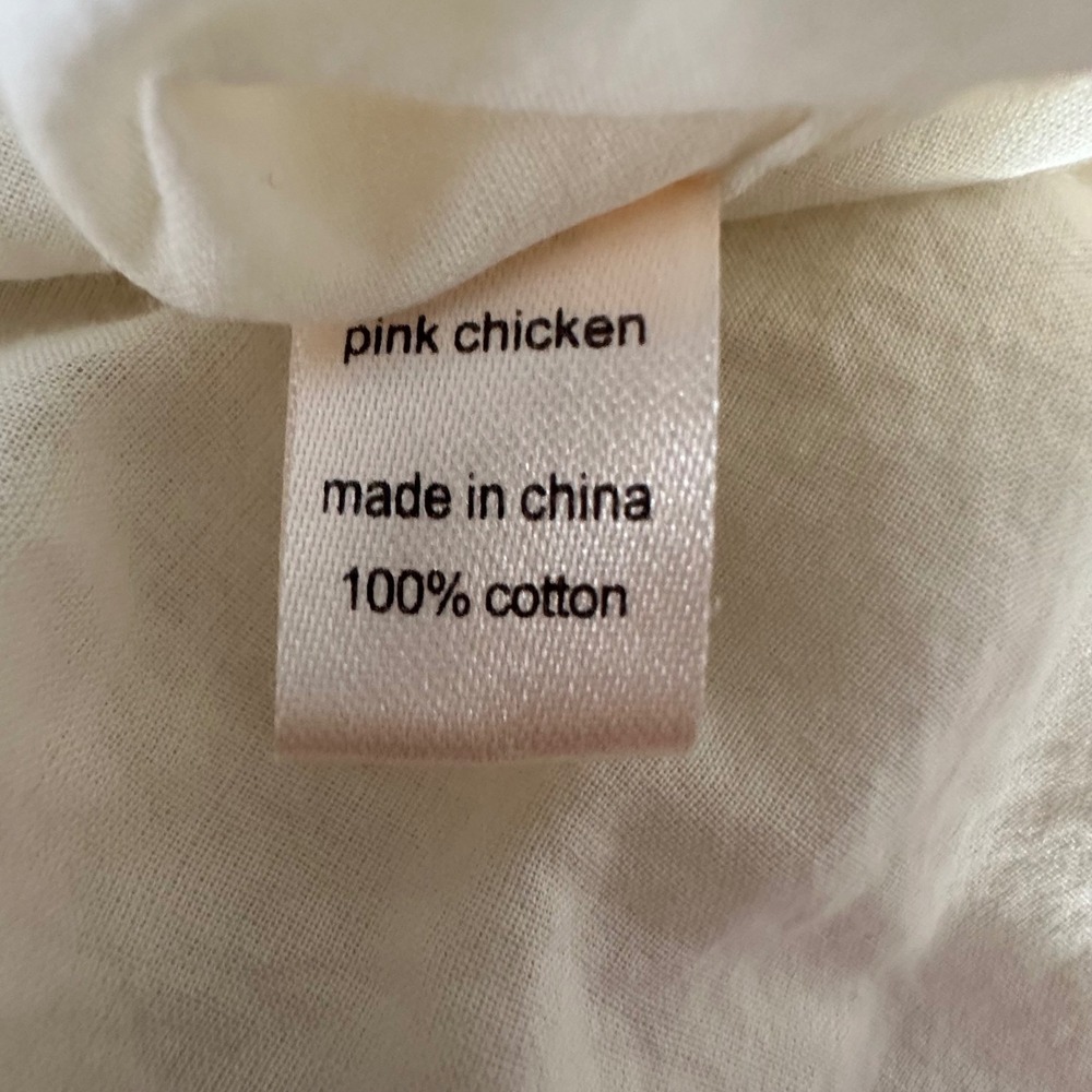 Pink Chicken Tiered Sundress Girls 4Y Yellow White Striped Ruffle Tie Strap - Picture 9 of 12